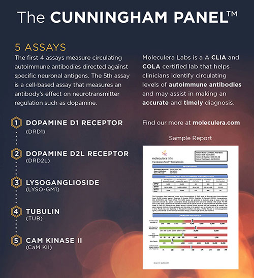 Cunningham Panel helps identify the level of autoimmune antibodies associated with PANS and PANDAS